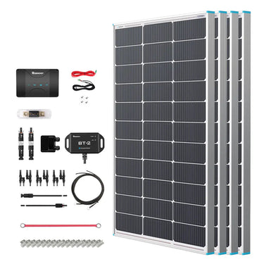 400W 12V Essential Solar Panel Kit with DC-DC Assembly