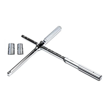 BoxoUSA 1/2” Drive X-Torq 4-Setting Preset Torque Wrench (60–100 lb-ft) with 2-Piece Flip Socket Kit TWT4-138S-P