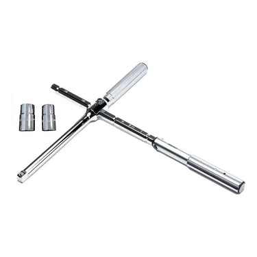 BoxoUSA 1/2” Drive X-Torq 4-Setting Preset Torque Wrench (60–100 lb-ft) with 2-Piece Flip Socket Kit TWT4-138S-P