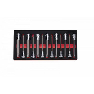 BoxoUSA 13-Piece 1/2" Drive Long Torx Bit Socket Set | 1/3rd EVA Foam BX330-R2