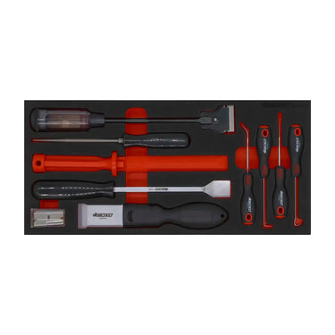 BoxoUSA 19-Piece Scraper Tool Set | 1/3 Drawer EVA Foam BX845-R