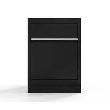 BoxoUSA 26" Recycle Bin Cabinet with Aluminum Handle, Dark Grey MST260011DG2