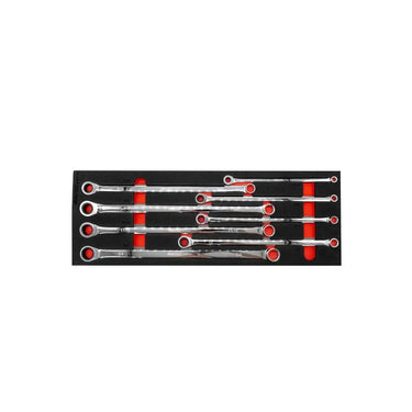 BoxoUSA 8-Piece SAE Extra Long Ratcheting Box Spanner Set | 1/2 Drawer EVA Foam BX874-R2