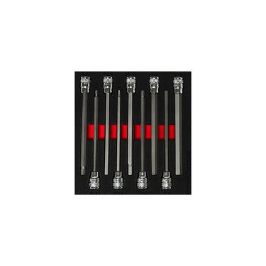 BoxoUSA 9-Piece 3/8" Drive Extra Long SAE Hex Bit Socket Set BX909-R2