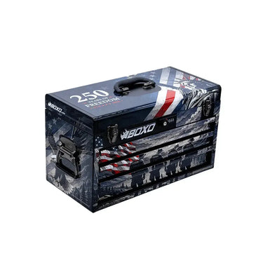 BoxoUSA America 250 3-drawer Hand Carry Toolbox ECC20301L-FRDM-BK