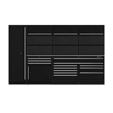 BoxoUSA OSM Pro Series | 126" 11-Piece Professional Organized Storage Modules Build Out | 13-Drawers, 6-Cabinets OSM-B2-S