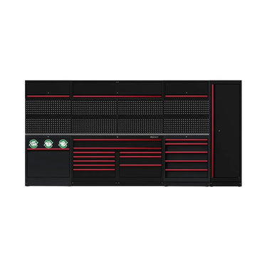 BoxoUSA OSM Pro Series | 160" 18-Piece Professional Organized Storage Modules Build Out | 15-Drawers, 4-Cabinets OSM-B11-R