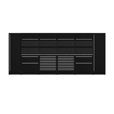 BoxoUSA OSM Pro Series | 160" 20-Piece Professional Organized Storage Modules Build Out | 22-Drawers, 6-Cabinets OSM-B16-S