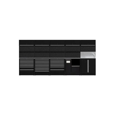 BoxoUSA OSM Pro Series | 170" 23-Piece Professional Organized Storage Modules Build Out | 24-Drawers, 6-Cabinets OSM-B10-S