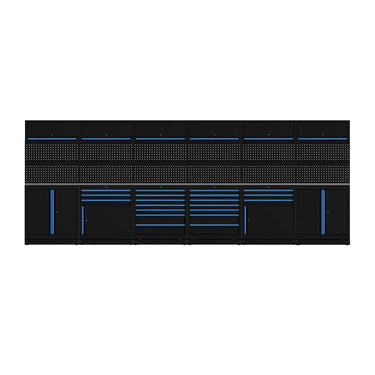 BoxoUSA OSM Pro Series | 204" 26-Piece Professional Organized Storage Modules Build Out | 20-Drawers, 6-Cabinets OSM-B12-B