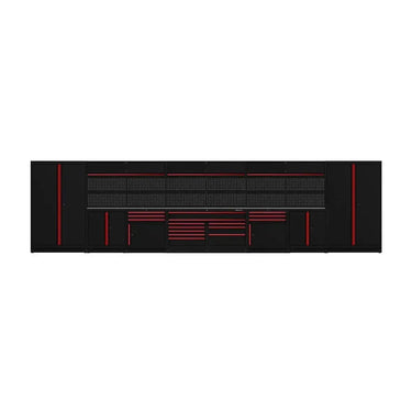 BoxoUSA OSM Pro Series | 292" 25-Piece Professional Organized Storage Modules Build Out | -Drawers, -Cabinets OSM-B14-R