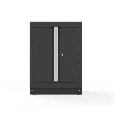 BoxoUSA OSM Series | 26" Double-Door Closet with Aluminum Handle | Dark Grey MST260001DG2