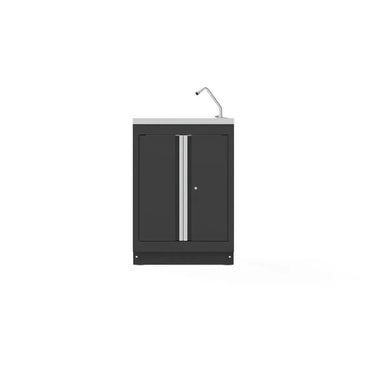 BoxoUSA OSM Series | 26" Wash Tank Closet with Aluminum Handles MST2600SI1DG2