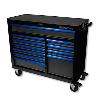 BoxoUSA Pro Series | 45" 11-Drawer Bottom Roll Tool Cabinet with Anti-Tip | No Trim UAT450111LM-BK-1