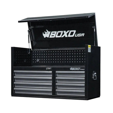 BoxoUSA Pro Series | 45" 8-Drawer Top Chest Tool Box | No Trim UAC45081ALM-BK-1