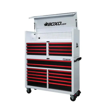 BoxoUSA Pro Series | 53" 20-Drawer Rolling Tool Box 53TB-W-R