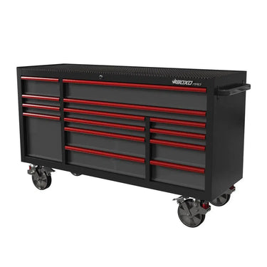 BoxoUSA Pro Series | 72'' 14-Drawer Rolling Tool Box | No Trim UATD7214-BK-1