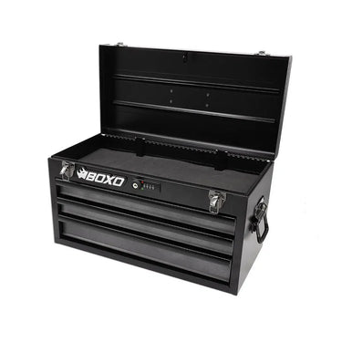 BoxoUSA 20" 3-Drawer Hand Carry Tool Box ECC20301L-SBK1-BK