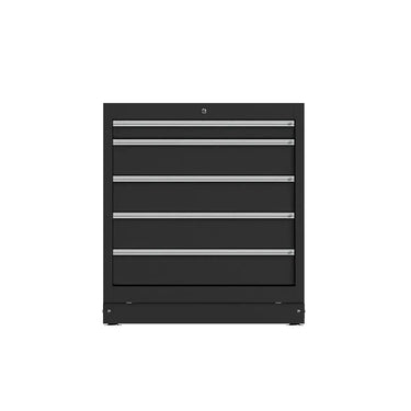 BoxoUSA 34" 5 Drawer Cabinet w/o Alu. Trims MST34A051-RBK-1