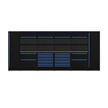 BoxoUSA OSM Pro Series | 160" 20-Piece Professional Organized Storage Modules Build Out | 22-Drawers, 6-Cabinets OSM-B16-B