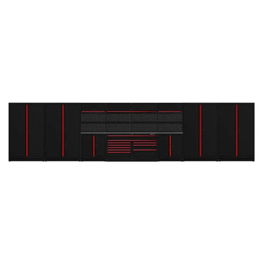 BoxoUSA OSM Pro Series | 380" 16-Piece Professional Organized Storage Modules Build Out | 10-Drawers, 9-Cabinets OSM-B7-R