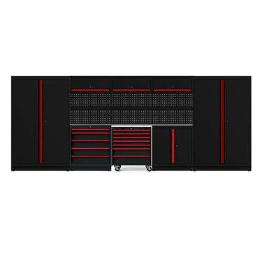 BoxoUSA OSM Pro Series | 190" 12-Piece Professional Organized Storage Modules Build Out | 12-Drawers, 6-Cabinets OSM-B8-R