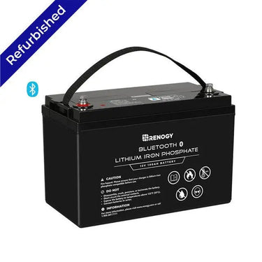 Refurbished 12V 100Ah Lithium Iron Phosphate Battery w/ Bluetooth
