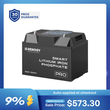 12V 100Ah Smart Lithium Iron Phosphate Battery w/Bluetooth & Self-heating Function | Pro Series