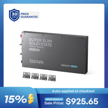 12V 104Ah Super Slim Lithium Iron Phosphate Battery with Self-Heating | Rego Series