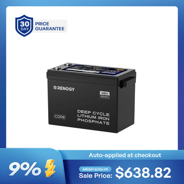 48V 50Ah Smart Lithium Iron Phosphate Battery w/Self-heating | Core Series