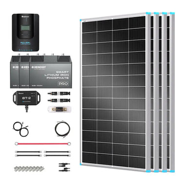 800W 12V Complete Solar Panel Kit with 3.6kWh Battery