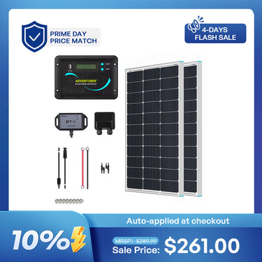 200W 12V Essential Solar Panel Kit