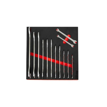 BoxoUSA 13-Piece Ultra-Thin Double Open-Ended Spanner Set | 1/6 Drawer EVA Foam BX541-R2