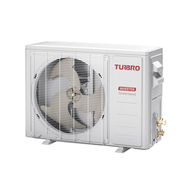 TURBRO Greenland Mini Split AC unit with indoor and outdoor units, featuring R454B refrigerant, open box condition