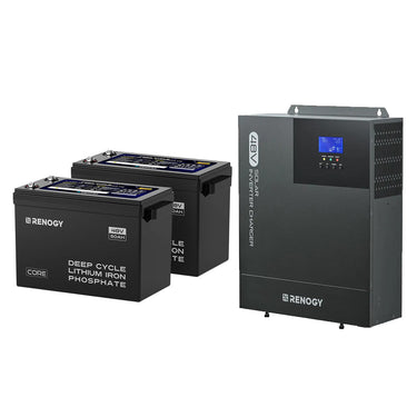 48V Premium Backup System – 50Ah Self-Heating LiFePO4 Battery & 3500W Pure Sine Wave Solar Inverter Charger