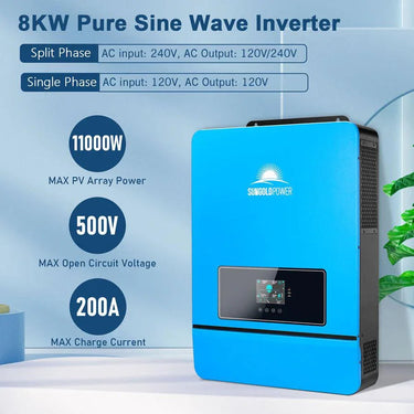 Inversor solar Sungold Power de 8KW 48V de fase dividida