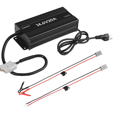 12V 20A/24V 10A AC-to-DC LFP Portable Battery Charger — 12V 20A