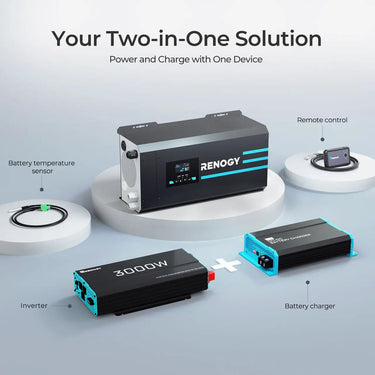 Open Box 3000W 12V Pure Sine Wave Inverter Charger w/ LCD Display