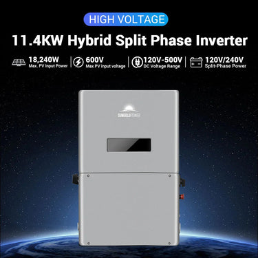 Inversor híbrido de fase dividida de alto voltaje Sungold Power 11.4KW con transmisor APS SG11.4KHB-HV
