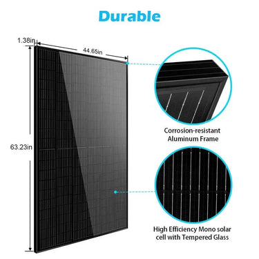Panel solar PERC negro mono Sungold Power 370W