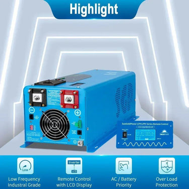 Inversor de onda sinusoidal pura Sungold Power 4000W DC 24V con cargador