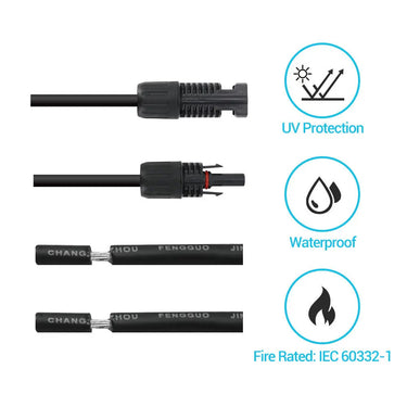 Solar Panel to Charge Controller Adaptor Kit — 30FT / 12AWG