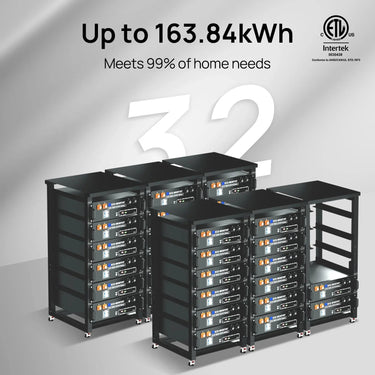Kit solar completo MPPT fuera de red Eco-Worthy 2340W 48V (12x195W) | Inversor de 5kW + batería de rack de 48V 100Ah