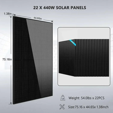 Kit solar autónomo 13000W 48VDC 120V/240V Batería de litio de 25.6KWH 22 paneles solares de 450 vatios SGR-13K25E