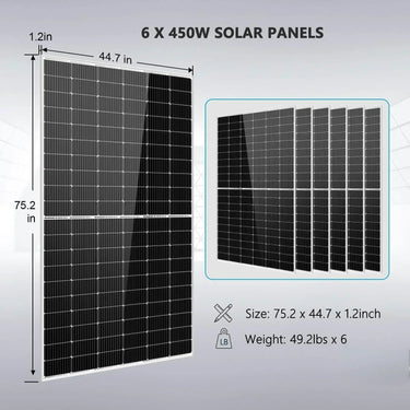 Kit Solar 5000W 48V Salida 120V Batería Litio 10.24KWH Panel Solar 2700 Vatios SGK-5PRO