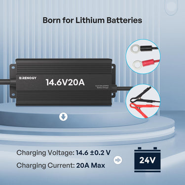 12V 20A/24V 10A AC-to-DC LFP Portable Battery Charger — 12V 20A
