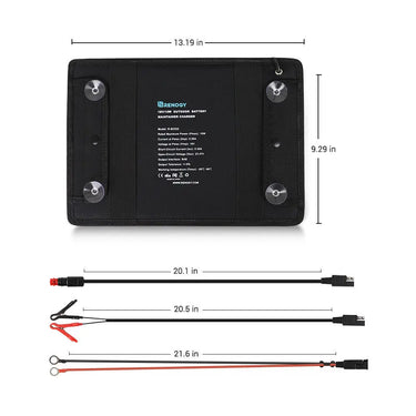 10W Solar Battery Trickle Charger Maintainer