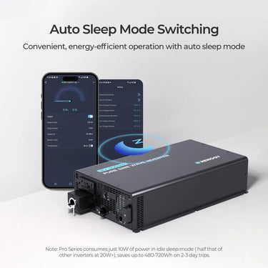 3000W 12V Pro Pure Sine Wave Inverter with EcoSleep Mode — Inverter Only