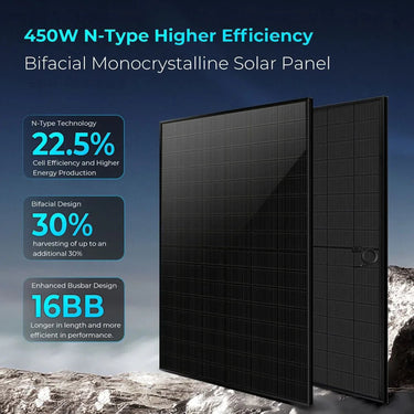 Kit Solar Aislado de 10KW 48VDC 120V/240V Batería de Litio LifePo4 20.48KWH 12 Paneles Solares de 450 Watts SGR-10K20E