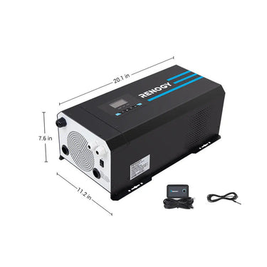 Refurbished 3000W 12V Pure Sine Wave Inverter Charger w/ LCD Display